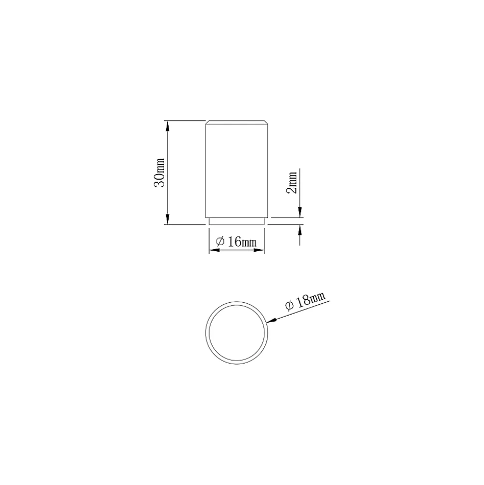 Poignée de meuble de cuisine GoodHome Dukkah noir L. 1,8 cm, 2 pièces