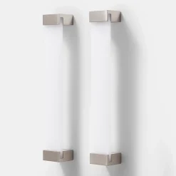 Poignée de meuble de cuisine GoodHome Mulco Blanc L. 20.7 cm, 2 pièces