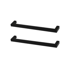 Poignée de meuble de cuisine GoodHome Golpar noir L. 16,9 cm, 2 pièces