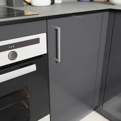 Poignée de meuble de cuisine GoodHome Golpar effet inox L. 16,9 cm, 2 pièces