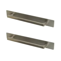 Poignée de meuble de cuisine GoodHome Golpar effet inox L. 16,9 cm, 2 pièces
