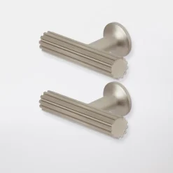 Poignée de meuble de cuisine GoodHome Sumac Argent L. 6 cm, 2 pièces