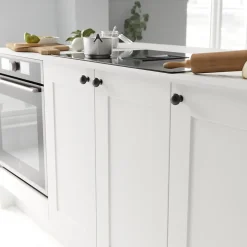 Poignée de meuble de cuisine GoodHome Chervil noir L. 3,2 cm, 2 pièces