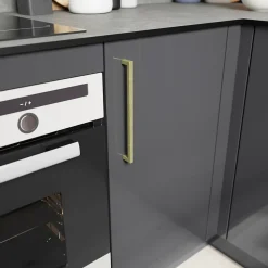 Poignée de meuble de cuisine GoodHome Golpar effet laiton L. 23,3 cm, 2 pièces