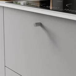 Poignée de meuble de cuisine GoodHome Dukkah effet inox L. 1,8 cm, 2 pièces