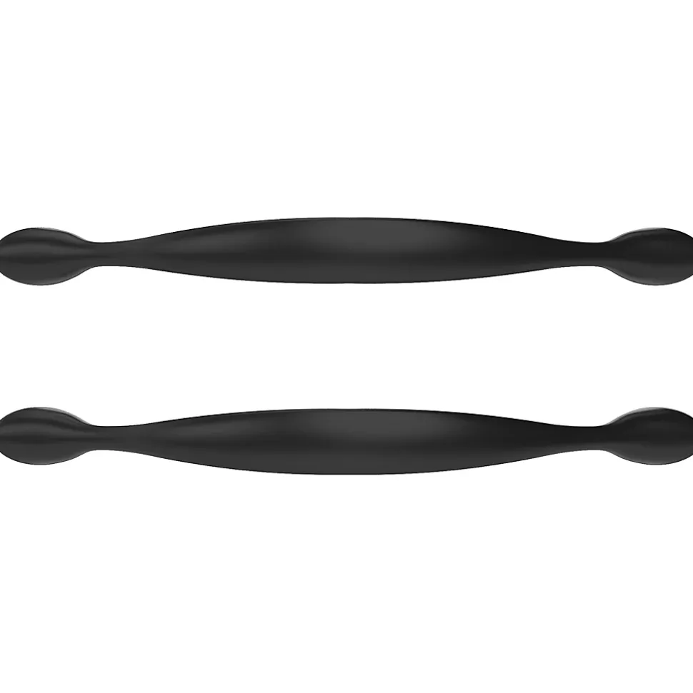 Poignée de meuble de cuisine GoodHome Chervil noir L. 15,86 cm, 2 pièces