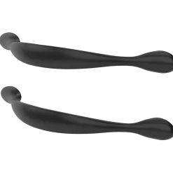 Poignée de meuble de cuisine GoodHome Chervil noir L. 15,86 cm, 2 pièces