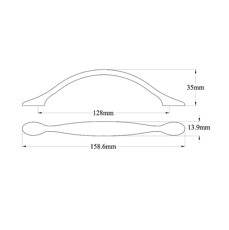 Poignée de meuble de cuisine GoodHome Chervil noir L. 15,86 cm, 2 pièces