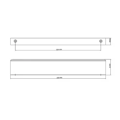 Poignée de meuble de cuisine GoodHome Pequin effet inox L. 25 cm, 2 pièces