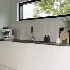 Poignée de meuble de cuisine GoodHome Pequin effet inox L. 25 cm, 2 pièces