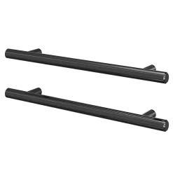 Poignée de meuble de cuisine GoodHome Annatto effet titane L. 22 cm, 2 pièces