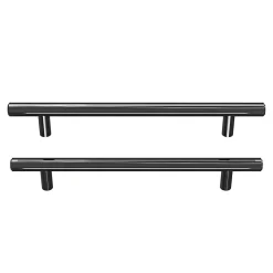 Poignée de meuble de cuisine GoodHome Annatto effet titane L. 22 cm, 2 pièces
