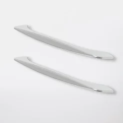 Poignée de meuble de cuisine GoodHome Cilantro Argent L. 21.8 cm, 2 pièces