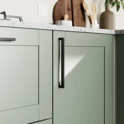 Poignée de meuble de cuisine GoodHome Golpar noir L. 23,3 cm, 2 pièces