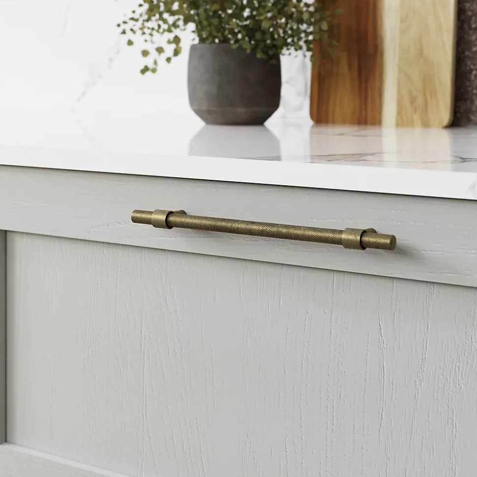 Poignée de meuble de cuisine GoodHome Dukkah effet laiton L. 25,7 cm, 2 pièces