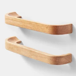 Poignée de meuble de cuisine GoodHome Ruta effet chêne L. 17,8 cm, 2 pièces