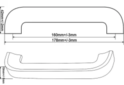 Poignée de meuble de cuisine GoodHome Ruta effet chêne L. 17,8 cm, 2 pièces