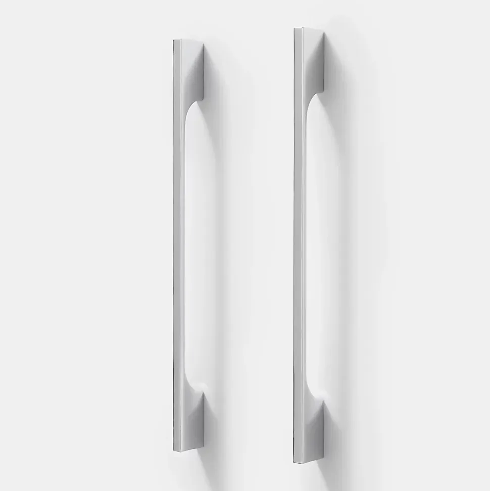 Poignée de meuble de cuisine GoodHome Hikide Argent L. 35.2 cm, 2 pièces