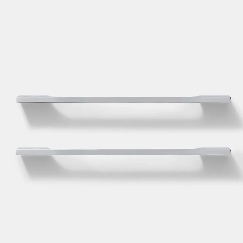 Poignée de meuble de cuisine GoodHome Hikide Argent L. 35.2 cm, 2 pièces