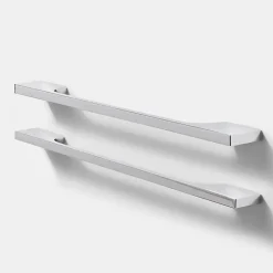 Poignée de meuble de cuisine GoodHome Hikide Argent L. 35.2 cm, 2 pièces