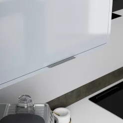 Poignée de meuble de cuisine GoodHome Pequin effet inox L. 15 cm, 2 pièces