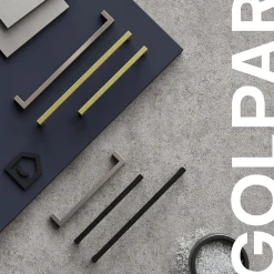 Poignée de meuble de cuisine GoodHome Golpar effet laiton L. 16,9 cm, 2 pièces