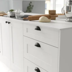 Poignée de meuble de cuisine GoodHome Chervil noir L. 9,46 cm, 2 pièces