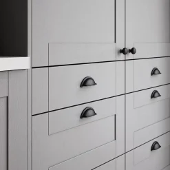 Poignée de meuble de cuisine GoodHome Chervil noir L. 9,46 cm, 2 pièces