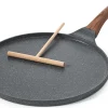 Poêle à Crêpes avec Revêtement Antiadhésive en Granit Suisse 30cm noir