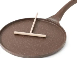 Poêle à Crêpes avec Revêtement Antiadhésive en Granit Suisse 26cm marron