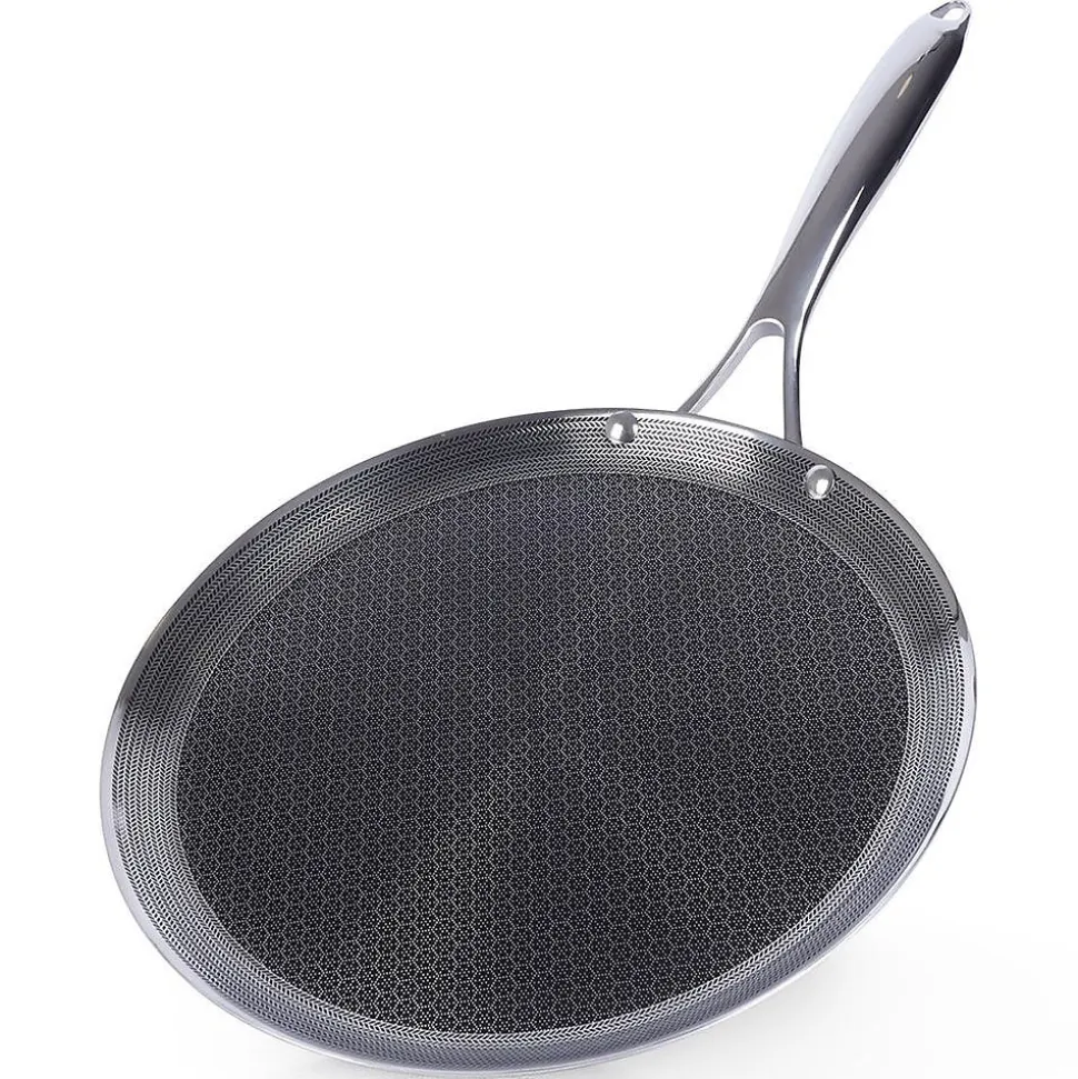 Poêle À Crêpes En Acier Inoxydable COOKCELL 29 Cm Revêtement Antiadhésif Durable Pour Cuisiniers Passionnés