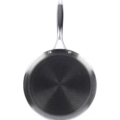 Poêle À Crêpes En Acier Inoxydable COOKCELL 29 Cm Revêtement Antiadhésif Durable Pour Cuisiniers Passionnés