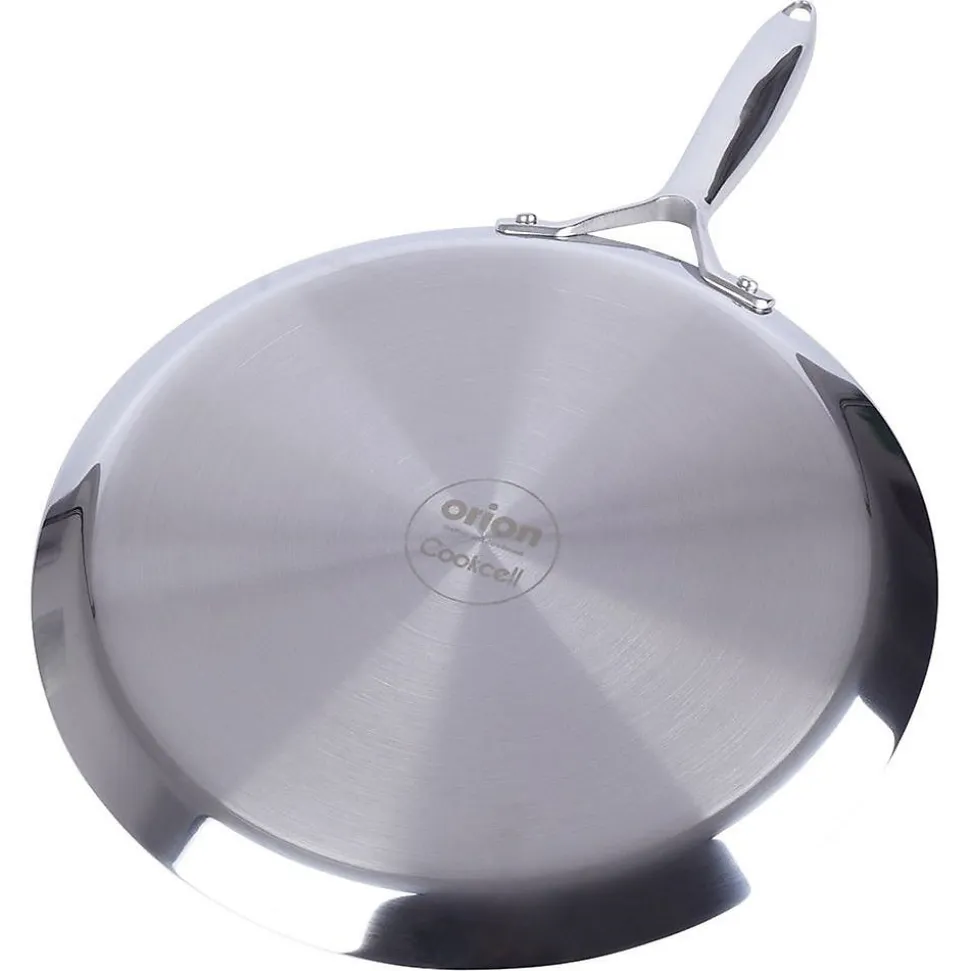 Poêle À Crêpes En Acier Inoxydable COOKCELL 29 Cm Revêtement Antiadhésif Durable Pour Cuisiniers Passionnés