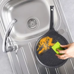 Poêle À Crêpes Granit Grande 27 Cm Revêtement Antiadhésif Robuste Pour Cuisine Professionnelle