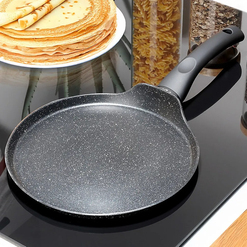 Poêle À Crêpes Revêtement Granit Black Line 24 Cm Antiadhésive