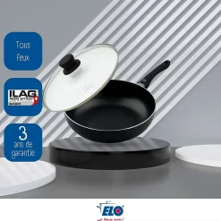 Poêle à frire 28 cm avec couvercle en verre Elo Smart Life