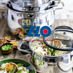 Poêle à frire 32 cm avec couvercle en verre sans PFAS Elo Alucast