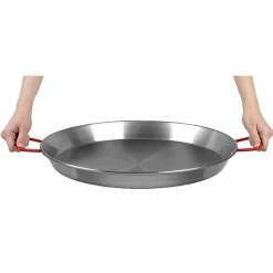 Poêle à paella valence 46 cm en acier poli