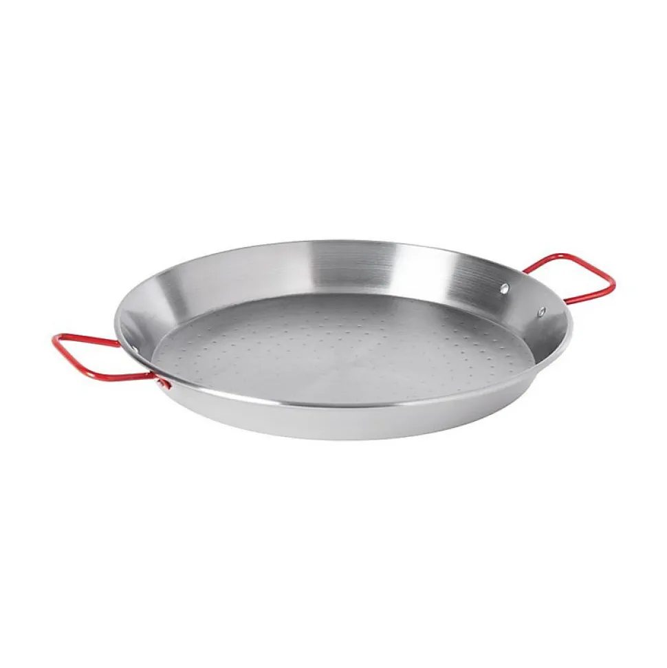 Poêle à paella valence 46 cm en acier poli