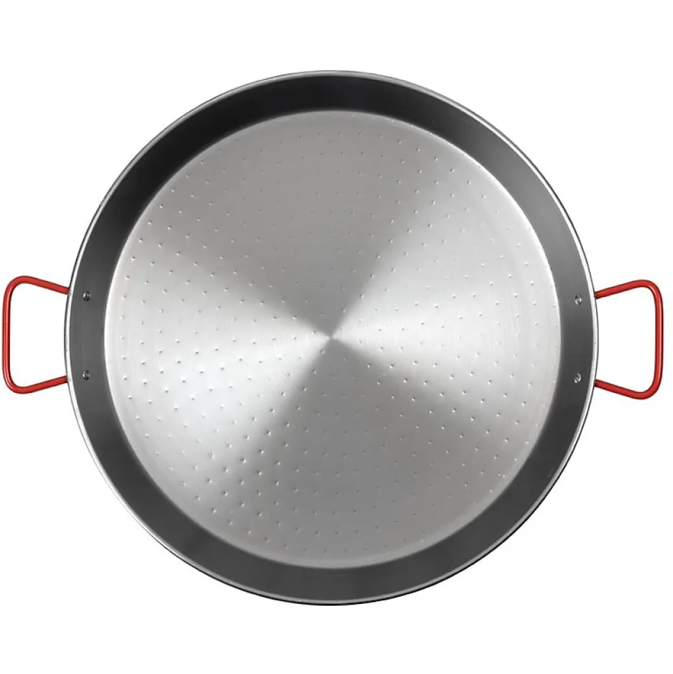 Poêle à paella valence 46 cm en acier poli