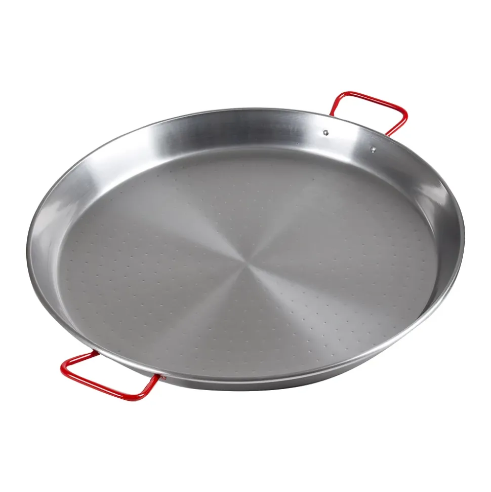 Poêle à paella valence 50 cm en acier poli