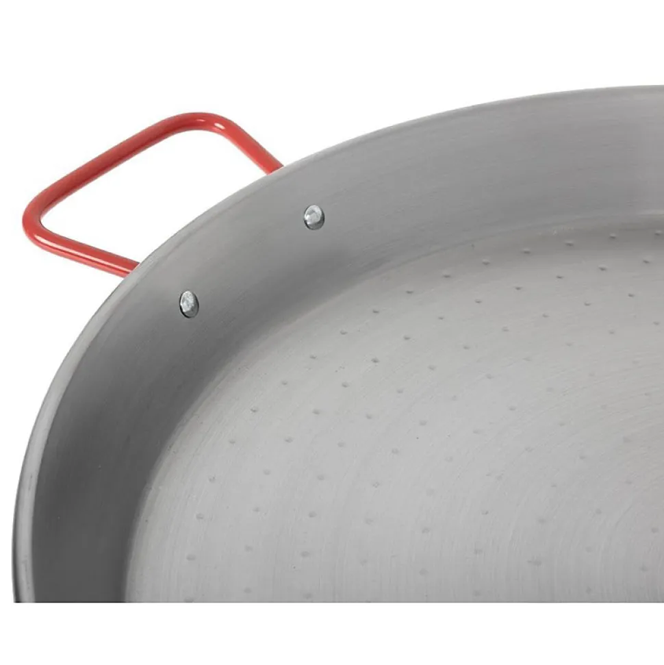 Poêle à paella valence 50 cm en acier poli