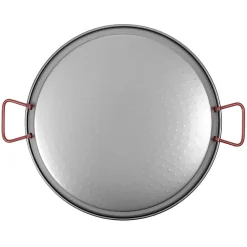 Poêle à paella valence 50 cm en acier poli