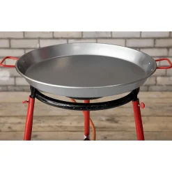 Poêle à paella valence 50 cm en acier poli