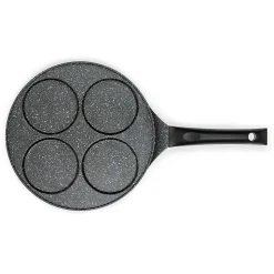 Poêle à pancakes LIVOO MEP148 - antiadhésif, diamètre 26cm, 4 empreintes de diamètre 10cm