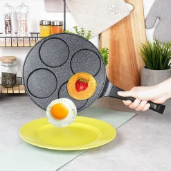 Poêle À Œufs En Granit 4 Alvéoles Black Line 26 Cm