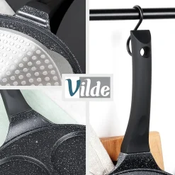 Poêle À Œufs En Granit 4 Alvéoles Black Line 26 Cm