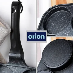 Poêle À Œufs En Granit 4 Trous Diamètre 10 Cm 22x22 Cm Grande