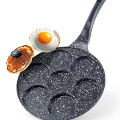 Poêle À Œufs Granit Grande 7 Alvéoles 27 cm Antiadhésive Pour Cuisiniers À Domicile