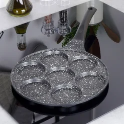 Poêle À Œufs Granit Grande 7 Alvéoles 27 cm Antiadhésive Pour Cuisiniers À Domicile